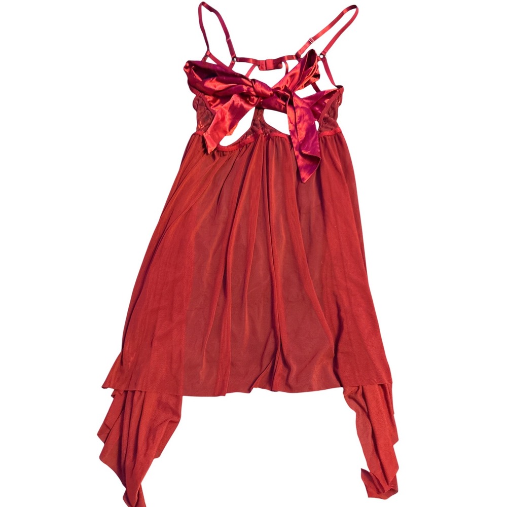 NEW Women's Red Plus Size Lace Strappy Babydoll Lingerie Satin‎ Bow, Size 5XL